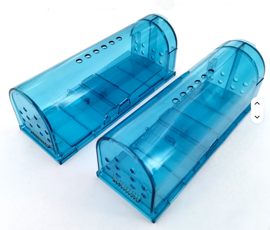 Smart Humane Rat Cage Rodent Mouse Traps Station Box for Indoor x 2