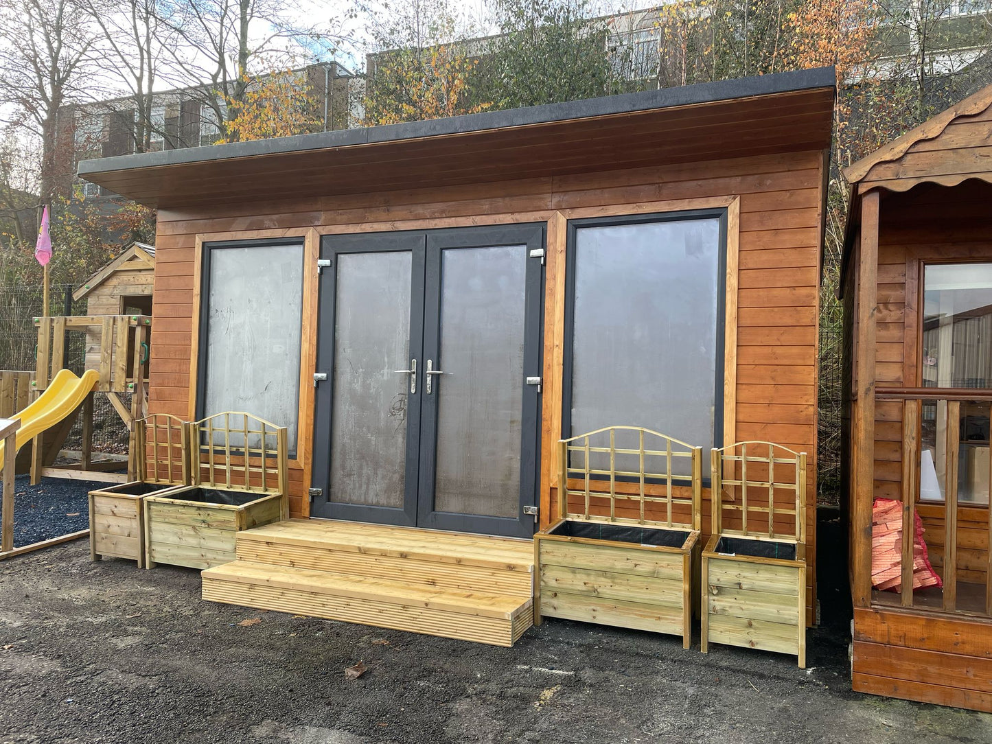 Garden Room 19mm T&G with PVC windows and doors