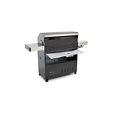 CosmoGrill Gas Barbecue 6+1 Premium Black Outdoor BBQ Grill with Sear Burner