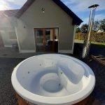 Wood Fired Hot tub, with internal burner and led light