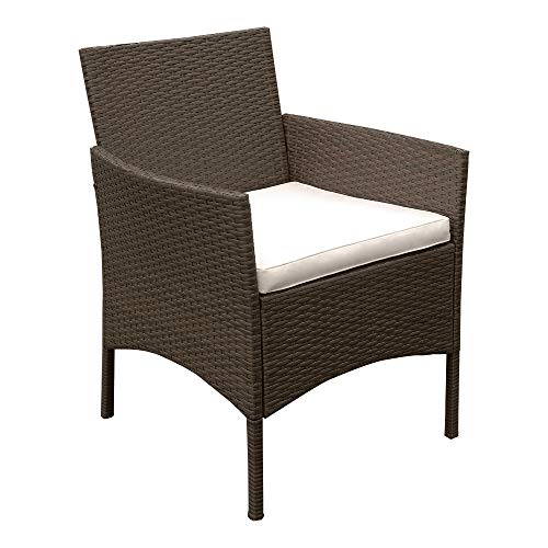 Panana Rattan Garden Furniture 4 Piece Set Table Sofa Chair Patio Outdoor Conservatory Indoor Brown