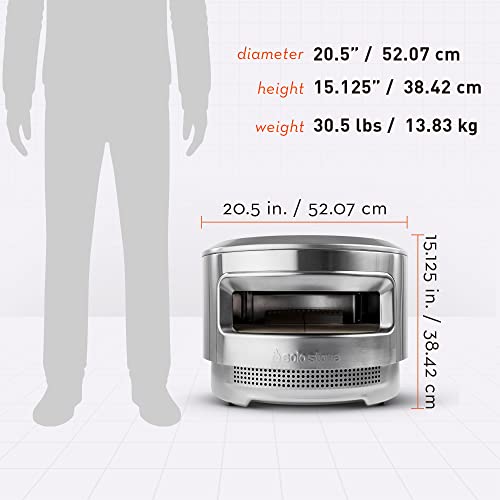 Solo Stove Pi Pizza Oven | Incl. Outdoor Pizza Maker, Wood Burning Assembly, Cordierite Pizza Stone (13 mm thick), Stainless Steel, H: 38,4 cm x Dia: 52 cm, 13,8 kg
