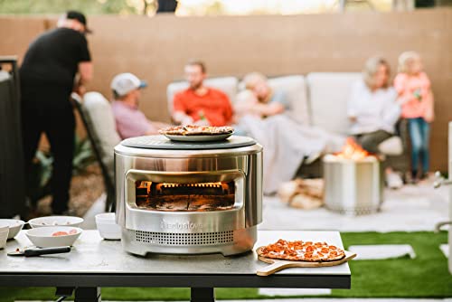 Solo Stove Pi Pizza Oven | Incl. Outdoor Pizza Maker, Wood Burning Assembly, Cordierite Pizza Stone (13 mm thick), Stainless Steel, H: 38,4 cm x Dia: 52 cm, 13,8 kg
