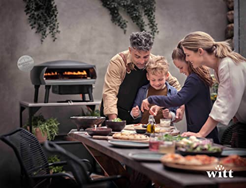 Witt ETNA Rotante Pizza Oven with 360 Degrees Rotating Pizza Stone. This Outdoor Gas Pizza Oven Comes with a Booster Burner & Prepares Pizza in Less than a minute (Black)