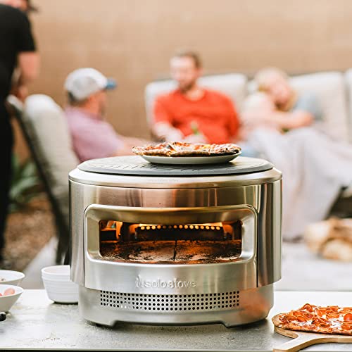 Solo Stove Pi Pizza Oven | Incl. Outdoor Pizza Maker, Wood Burning Assembly, Cordierite Pizza Stone (13 mm thick), Stainless Steel, H: 38,4 cm x Dia: 52 cm, 13,8 kg