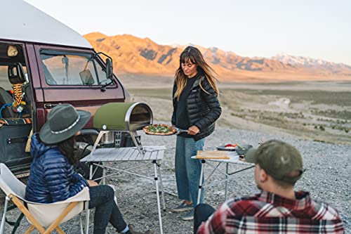 Gozney Roccbox Portable Outdoor Pizza Oven - Includes Professional Grade Pizza Peel, Built-In Thermometer and Safe Touch Silicone Jacket - Propane Gas Fired, With Rolling Wood Flame - New Olive Green