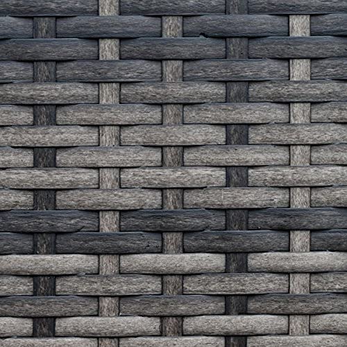 Abreo Mixed Grey Rattan Weave Sofa Set Garden Furniture Conservatory Light/Dark Cushions (Dark Mixed Grey with Dark Cushions, 2 Seater Sofa) INCLUDES OUTDOOR WATERPROOF PROTECTIVE COVER