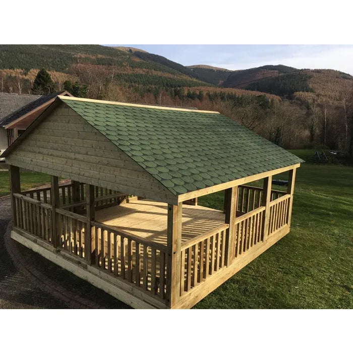 Wooden Open Playhouse with 4 Sides and 1 Entrance - The Gatehouse 10ft x 15ft