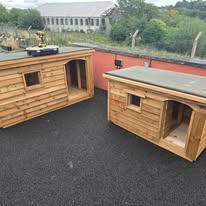 Medium Dog Kennel with window and porch