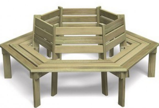 Hexagon tree bench