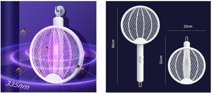 Fly Zapper - Tennis racket - Electric Hanging Fly trap