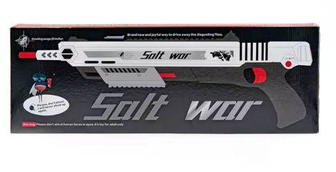 Salt gun - Silver Saltwars gun - includes a laser scope