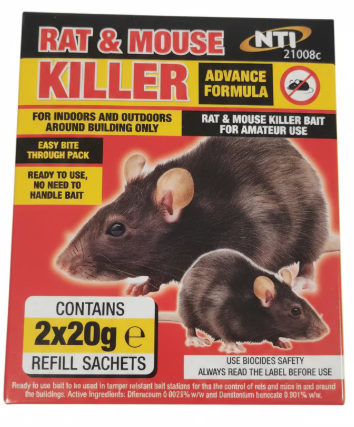 NTI Rat & Mouse Killer Advance Formula (2 x 20g)
