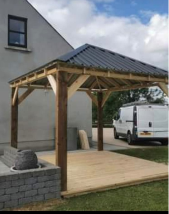 Armagh Gazebo - Pyramid roofed Gazebo - 3m x 3m