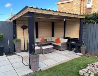Belfast Gazebo - flat roofed Gazebo 3m x 3m