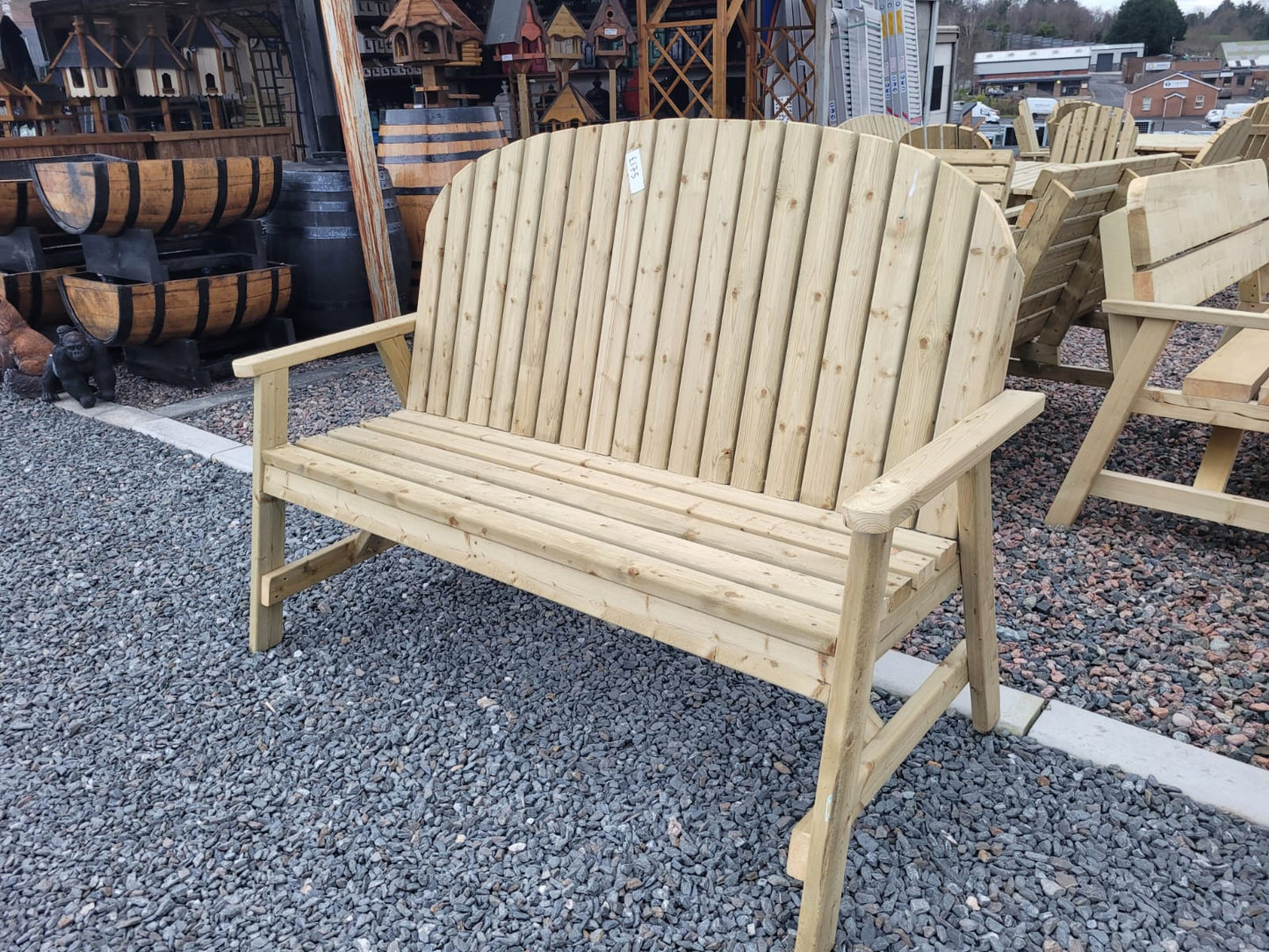 Garden bench - fan style