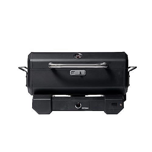 Masterbuilt Portable Charcoal Grill and Smoker with Analog Temperature Control, MB20040522, Black