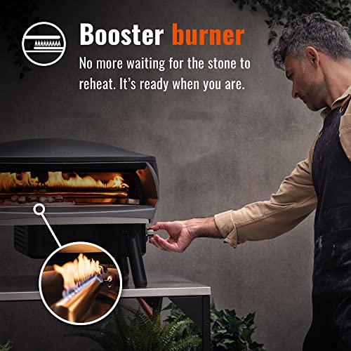Witt ETNA Rotante Pizza Oven with 360 Degrees Rotating Pizza Stone. This Outdoor Gas Pizza Oven Comes with a Booster Burner & Prepares Pizza in Less than a minute (Black)