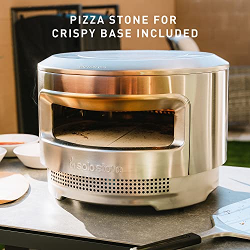 Solo Stove Pi Pizza Oven | Incl. Outdoor Pizza Maker, Wood Burning Assembly, Cordierite Pizza Stone (13 mm thick), Stainless Steel, H: 38,4 cm x Dia: 52 cm, 13,8 kg