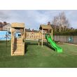 Kids Climbing Frame with Rockwall, Cargo Net and Steps - Commercial Kildare