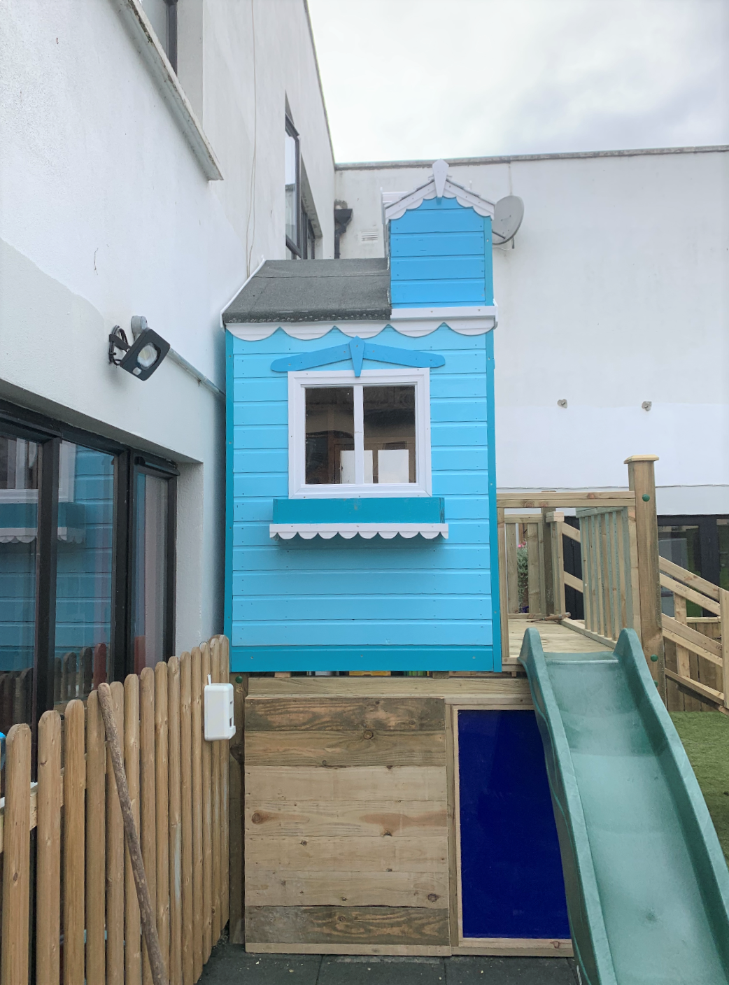 Kingdom Playhouse with Veranda & Slide Armagh Garden Sheds NI
