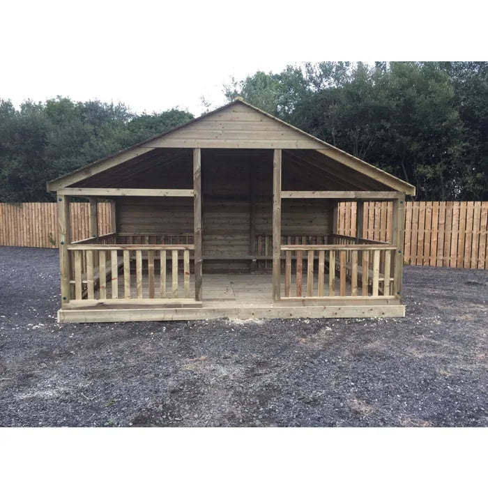 Wooden Open Playhouse with 4 Sides and 1 Entrance - The Gatehouse 10ft x 15ft