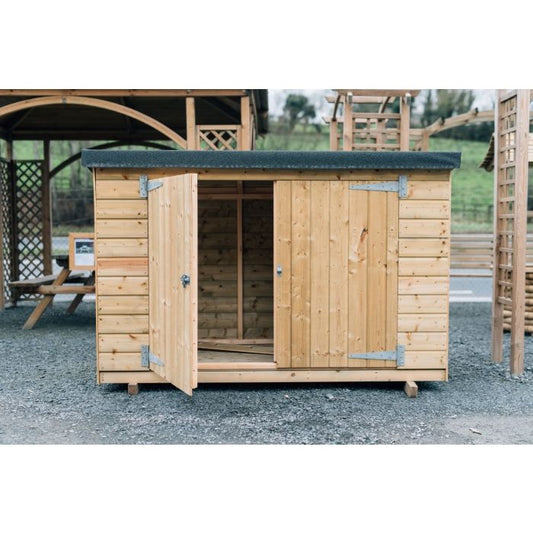 Deluxe Bike Shed with felt roof, double doors and floor included